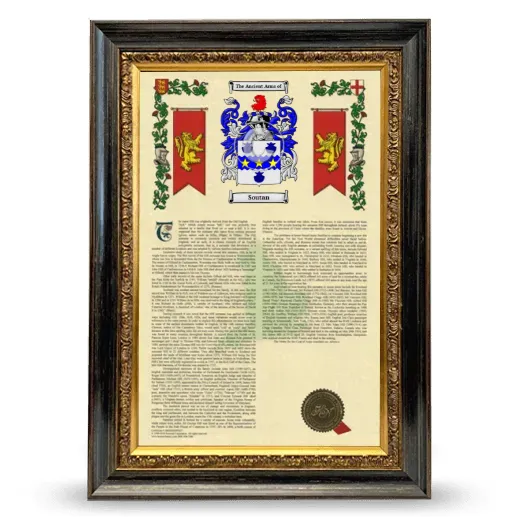 Soutan Armorial History Framed - Heirloom