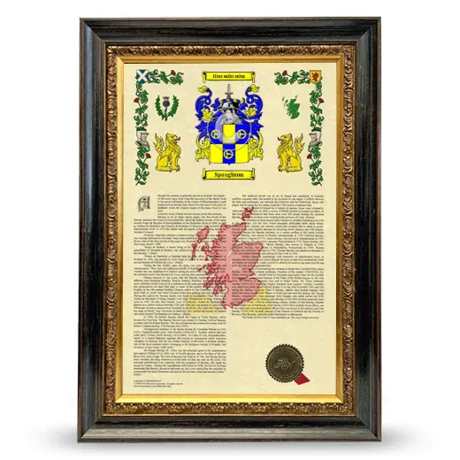 Spaughton Armorial History Framed - Heirloom