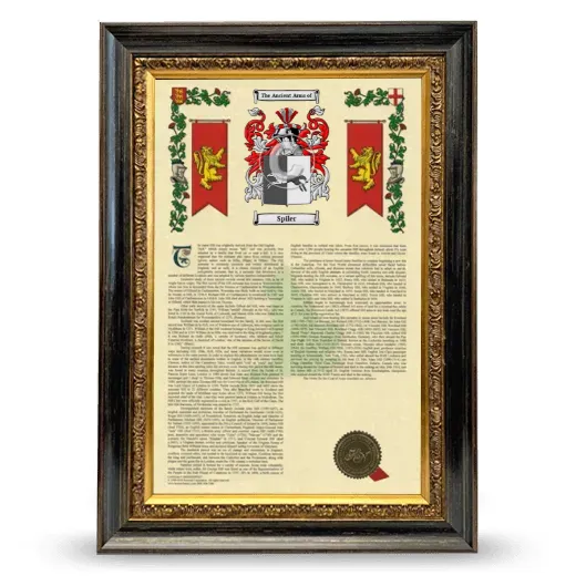Spiler Armorial History Framed - Heirloom