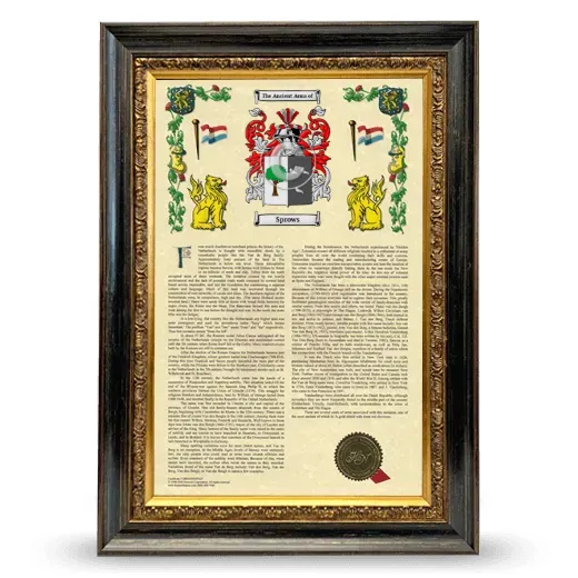 Sprows Armorial History Framed - Heirloom