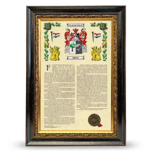 Spruce Armorial History Framed - Heirloom