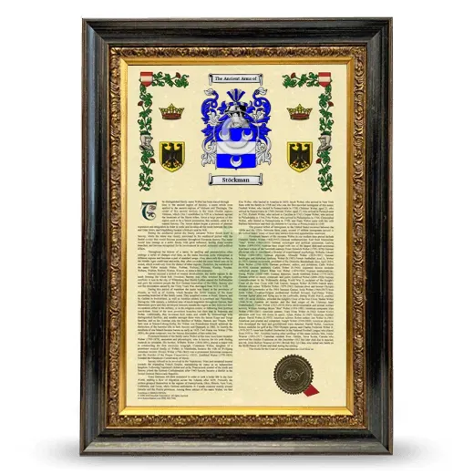 Stöckman Armorial History Framed - Heirloom