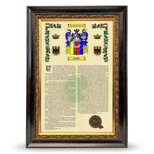 Stadeler Armorial History Framed - Heirloom