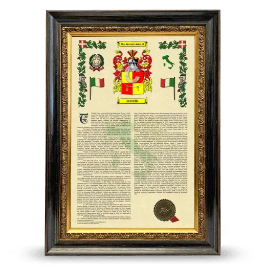 Statella Armorial History Framed - Heirloom