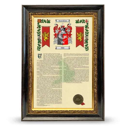 Stier Armorial History Framed - Heirloom