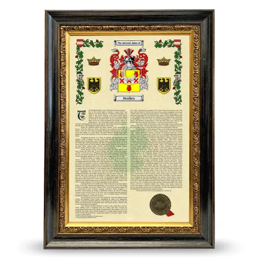 Stocken Armorial History Framed - Heirloom