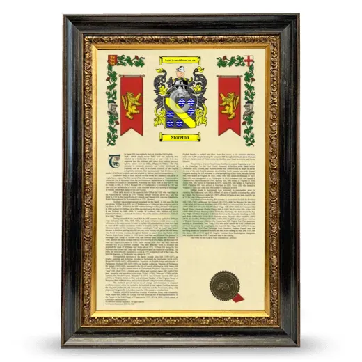Storeton Armorial History Framed - Heirloom
