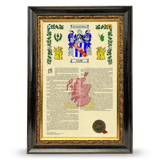 Stradly Armorial History Framed - Heirloom