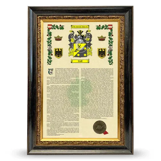 Stull Armorial History Framed - Heirloom