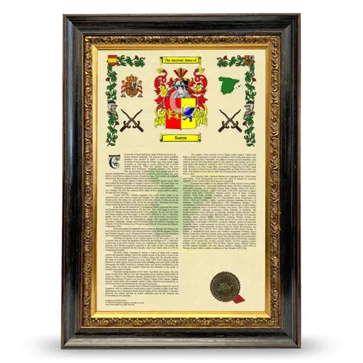Suero Armorial History Framed - Heirloom