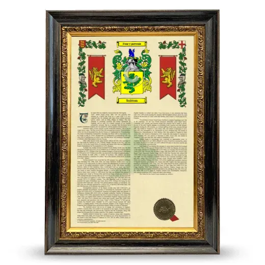 Suitton Armorial History Framed - Heirloom