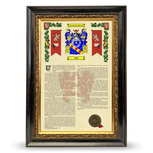 Svaj Armorial History Framed - Heirloom