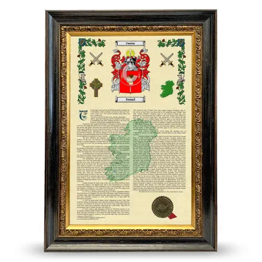 Sward Armorial History Framed - Heirloom
