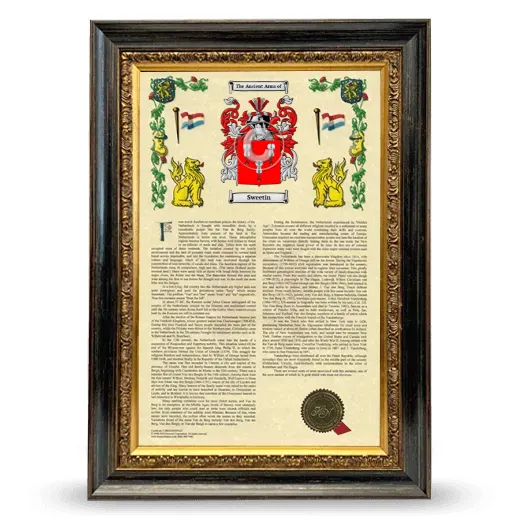 Sweetin Armorial History Framed - Heirloom