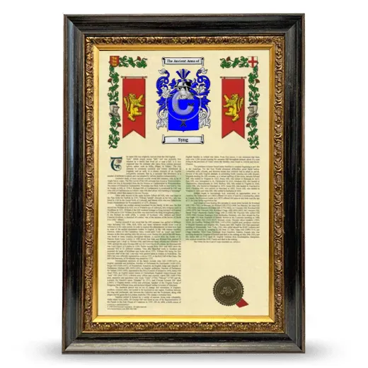 Syng Armorial History Framed - Heirloom