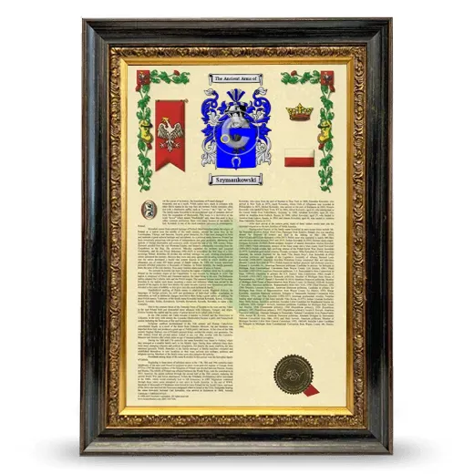Szymankowski Armorial History Framed - Heirloom
