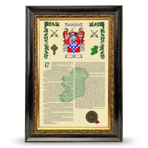 Taff Armorial History Framed - Heirloom