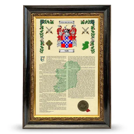 Taffe Armorial History Framed - Heirloom