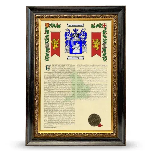 Takelay Armorial History Framed - Heirloom