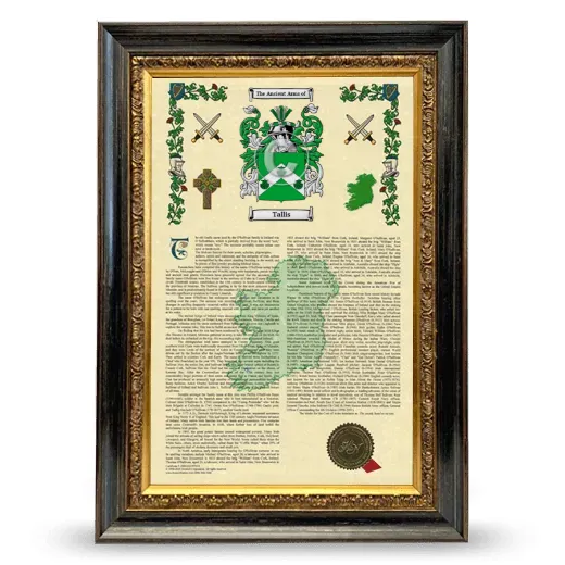 Tallis Armorial History Framed - Heirloom