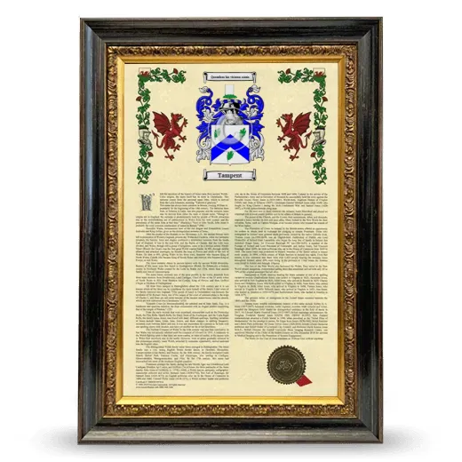 Tampent Armorial History Framed - Heirloom