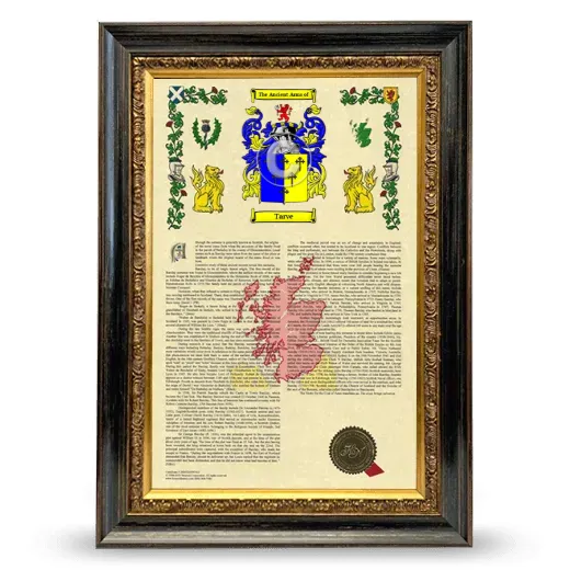 Tarve Armorial History Framed - Heirloom