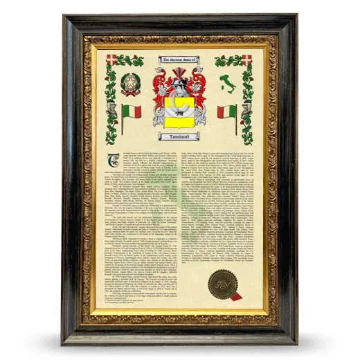 Tassinari Armorial History Framed - Heirloom