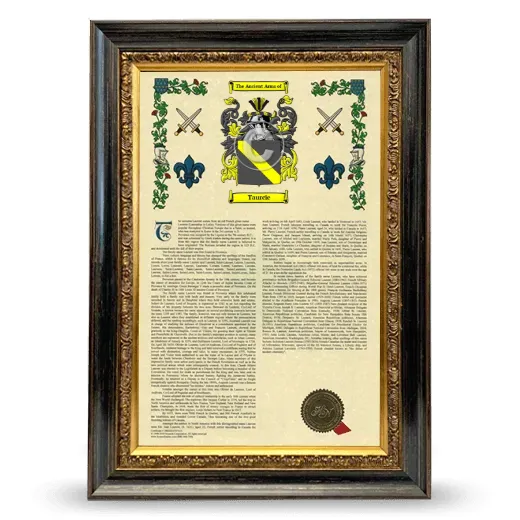 Taurcie Armorial History Framed - Heirloom