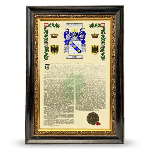 Teifel Armorial History Framed - Heirloom