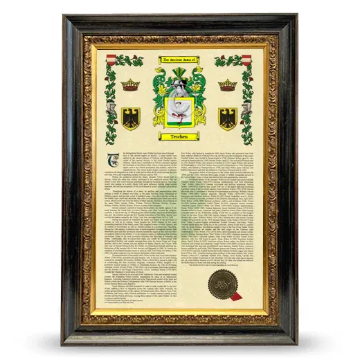 Teschen Armorial History Framed - Heirloom