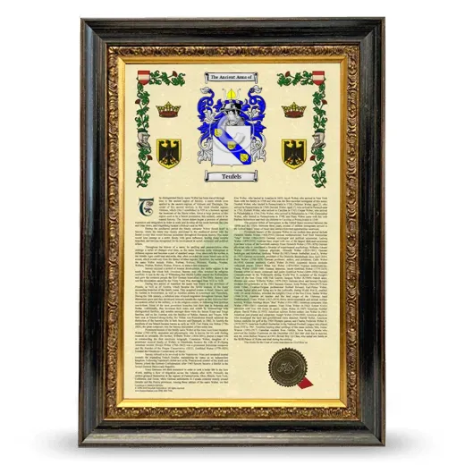 Teufels Armorial History Framed - Heirloom
