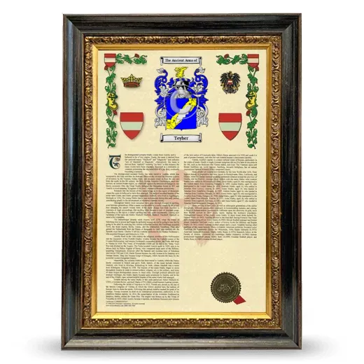 Teyber Armorial History Framed - Heirloom