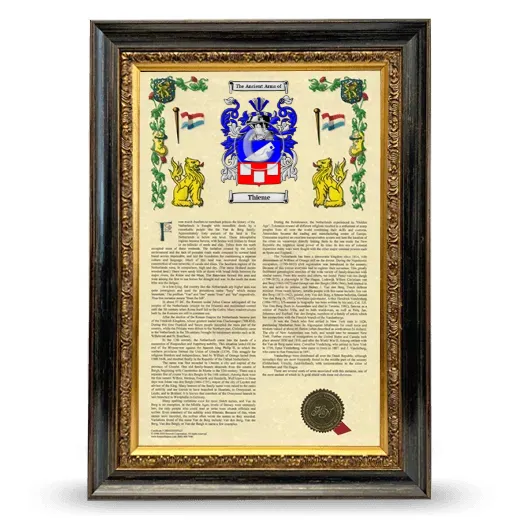 Thieme Armorial History Framed - Heirloom