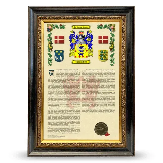 Thorvaldsen Armorial History Framed - Heirloom