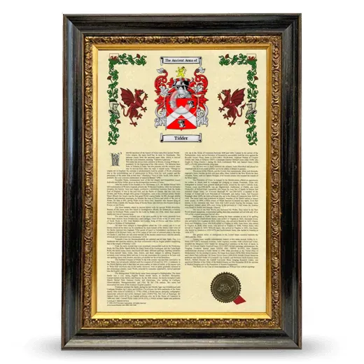 Tidder Armorial History Framed - Heirloom