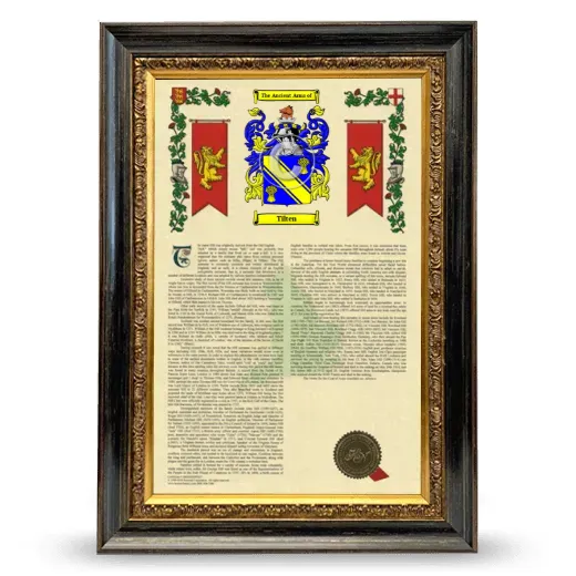 Tilten Armorial History Framed - Heirloom