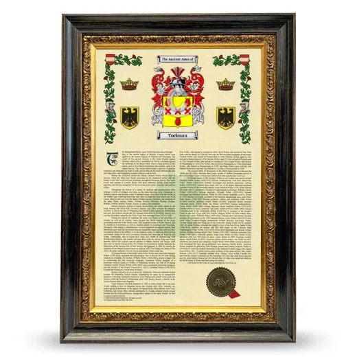 Tockman Armorial History Framed - Heirloom