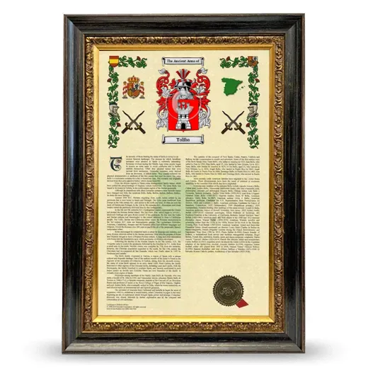 Toliba Armorial History Framed - Heirloom