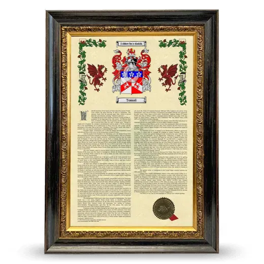 Tomaš Armorial History Framed - Heirloom