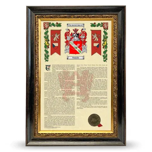 Tomala Armorial History Framed - Heirloom