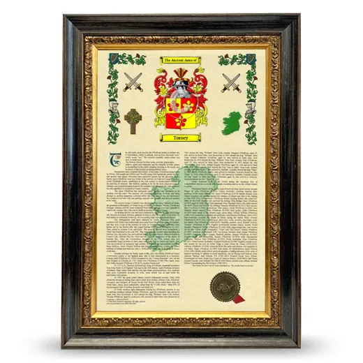 Torney Armorial History Framed - Heirloom