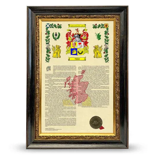 Tosse Armorial History Framed - Heirloom