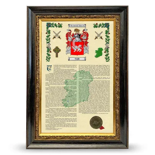 Toyle Armorial History Framed - Heirloom