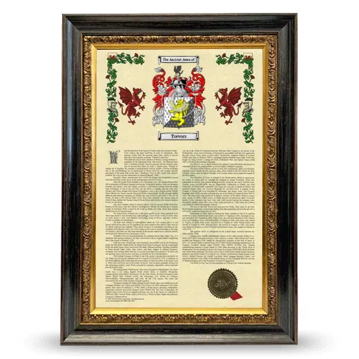Trevors Armorial History Framed - Heirloom