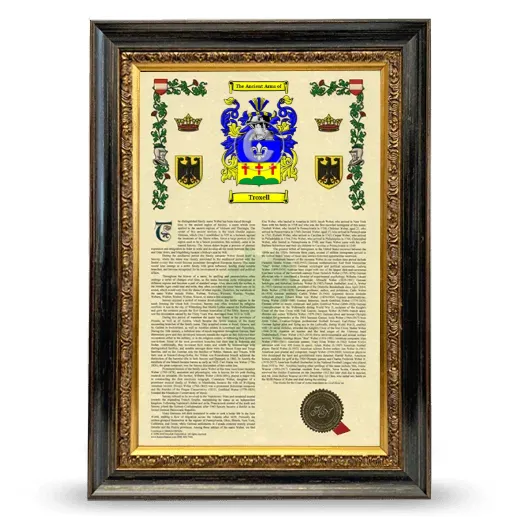 Troxell Armorial History Framed - Heirloom