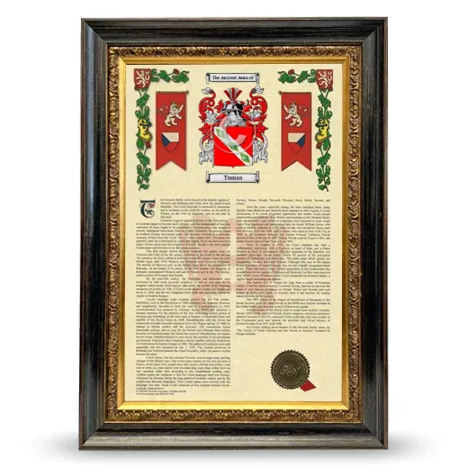 Tumas Armorial History Framed - Heirloom