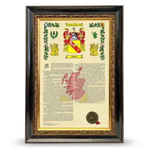Turyne Armorial History Framed - Heirloom