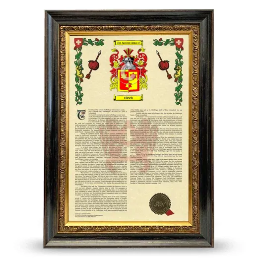 Ulrich Armorial History Framed - Heirloom