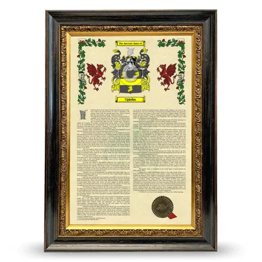 Upjohn Armorial History Framed - Heirloom