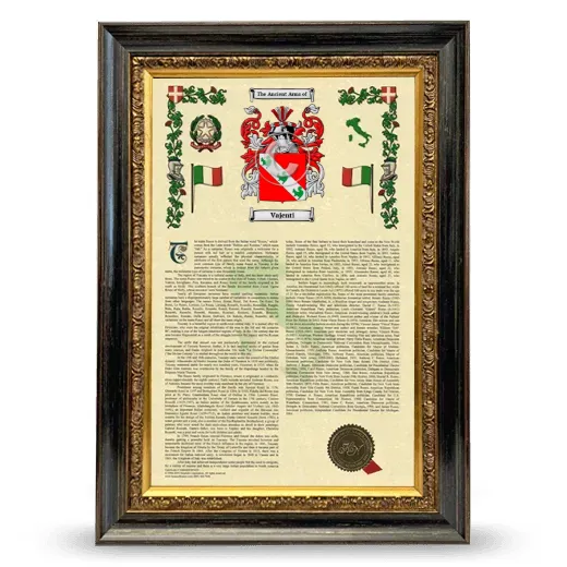 Vajenti Armorial History Framed - Heirloom